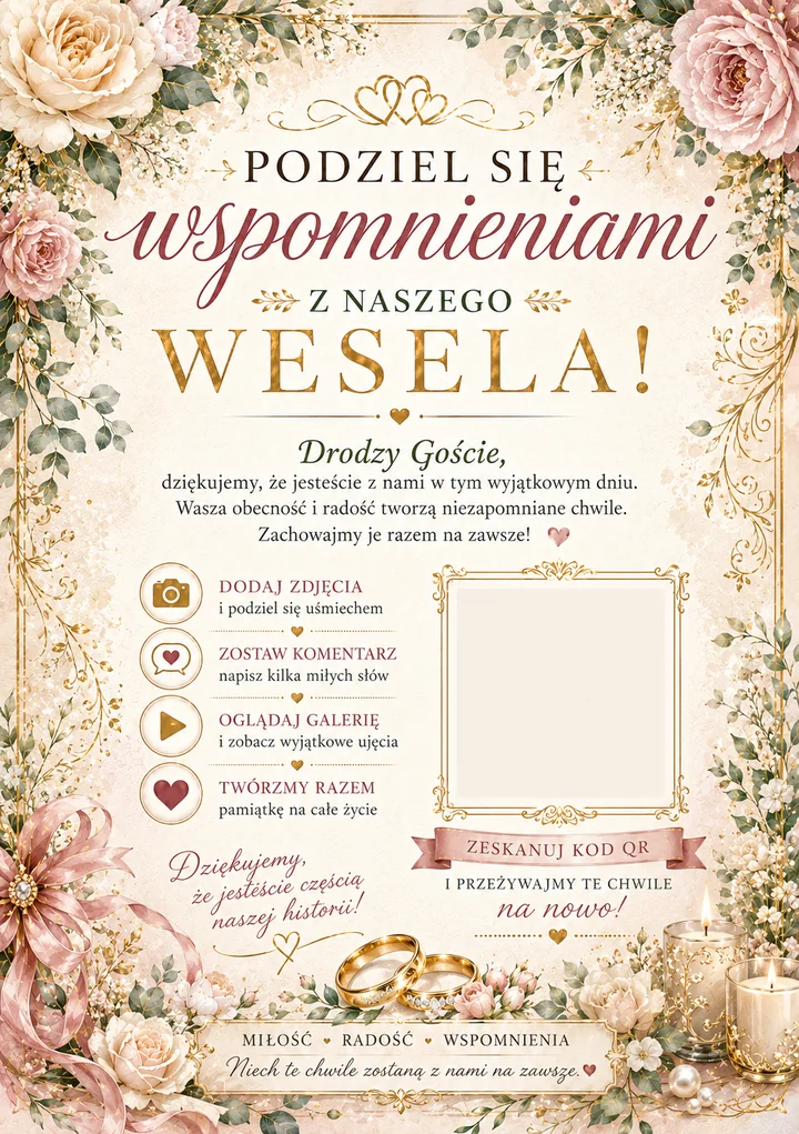 Wzór ulotki Wesele · tradycyjna